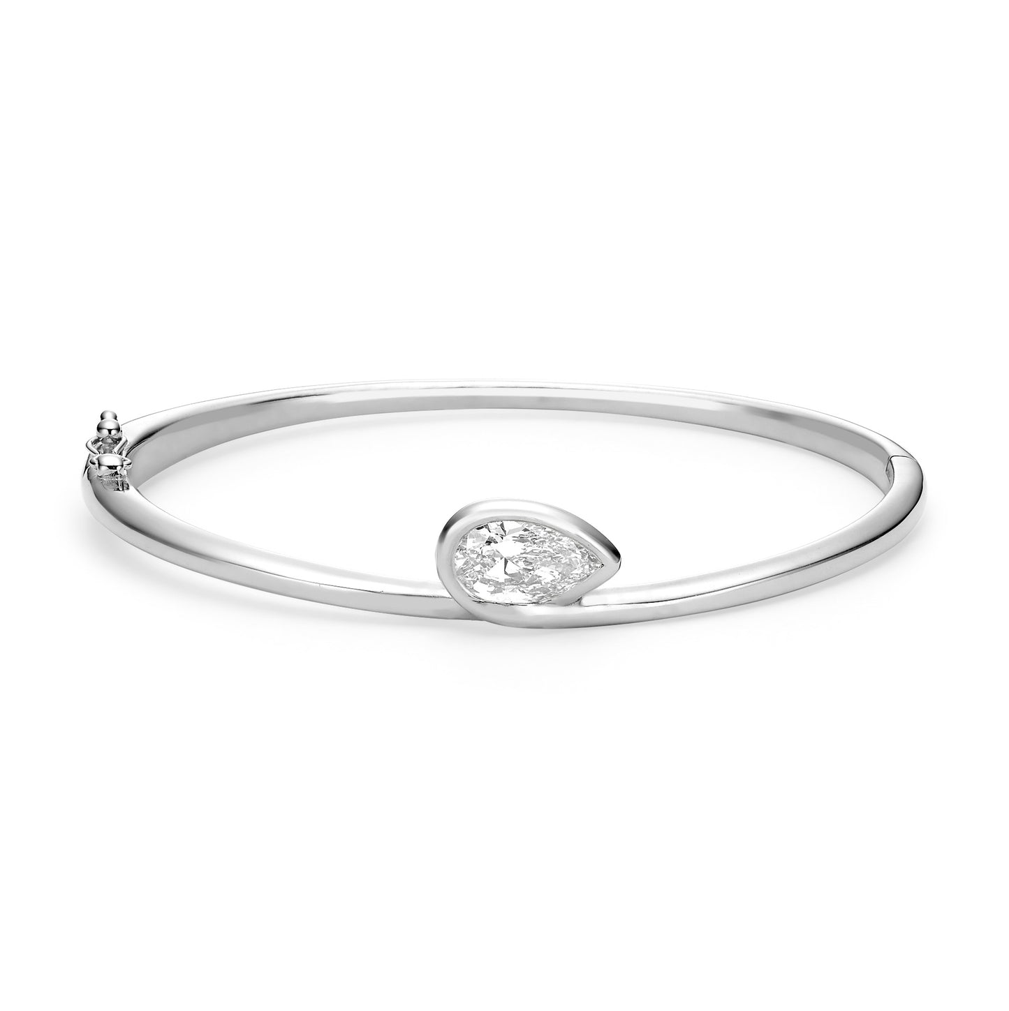Pear Bezel Bangle