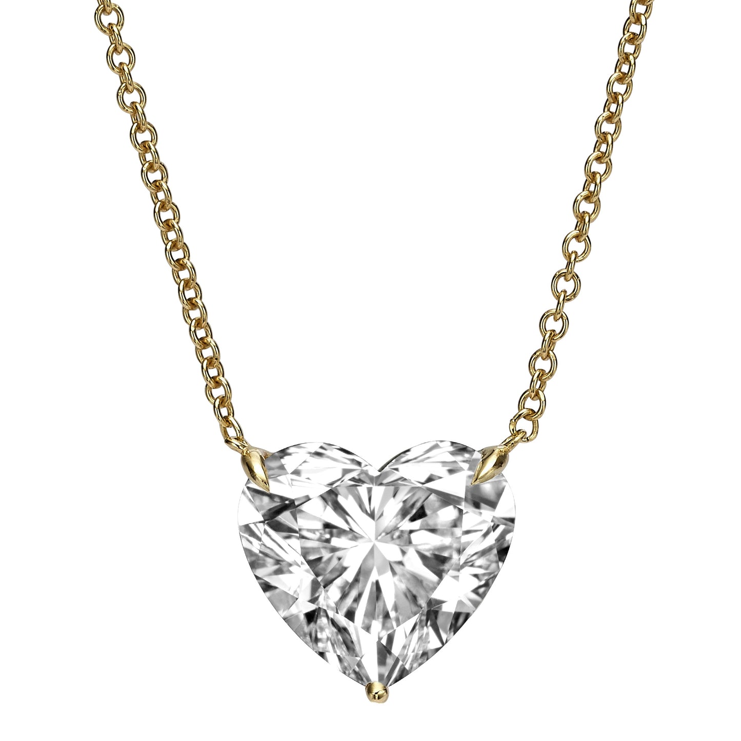 Heart Diamond Solitaire Necklace
