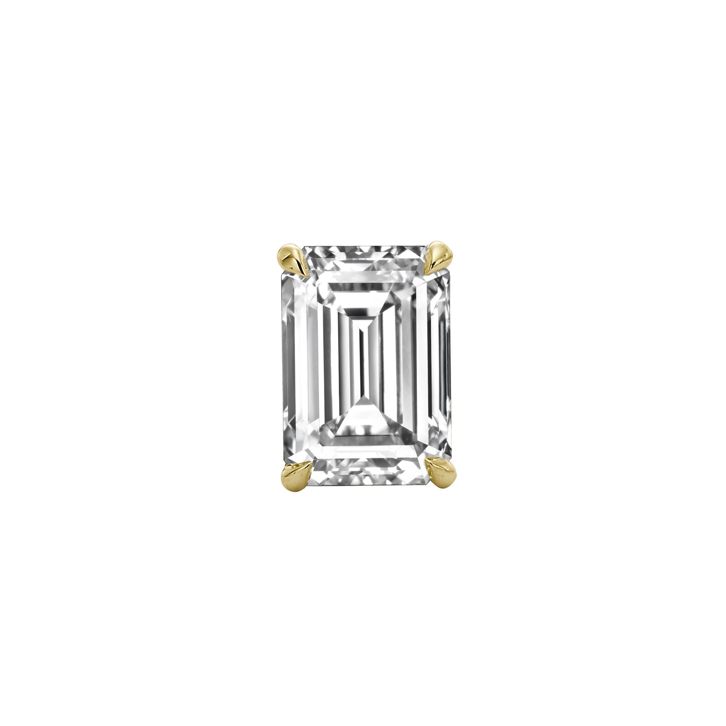 Classic Emerald Cut Stud Earring