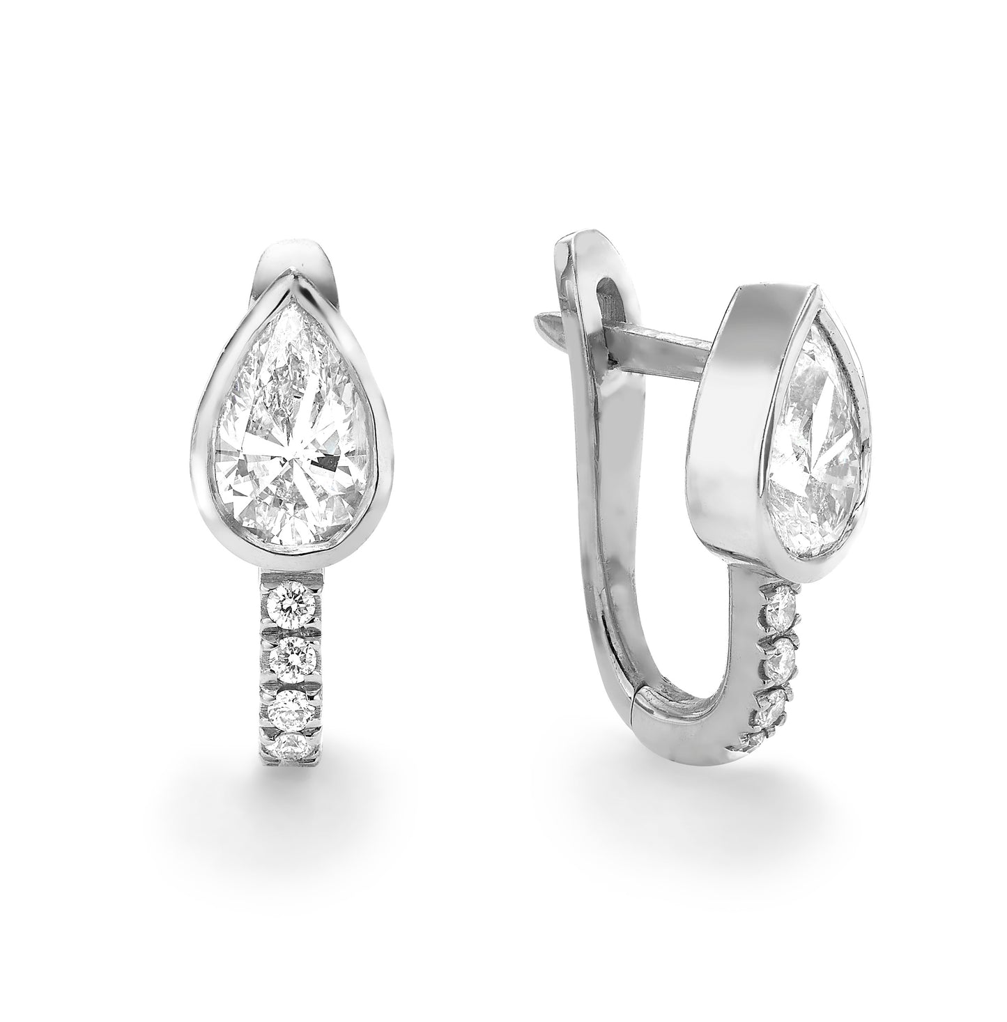 Pear Diamond Drop Earrings
