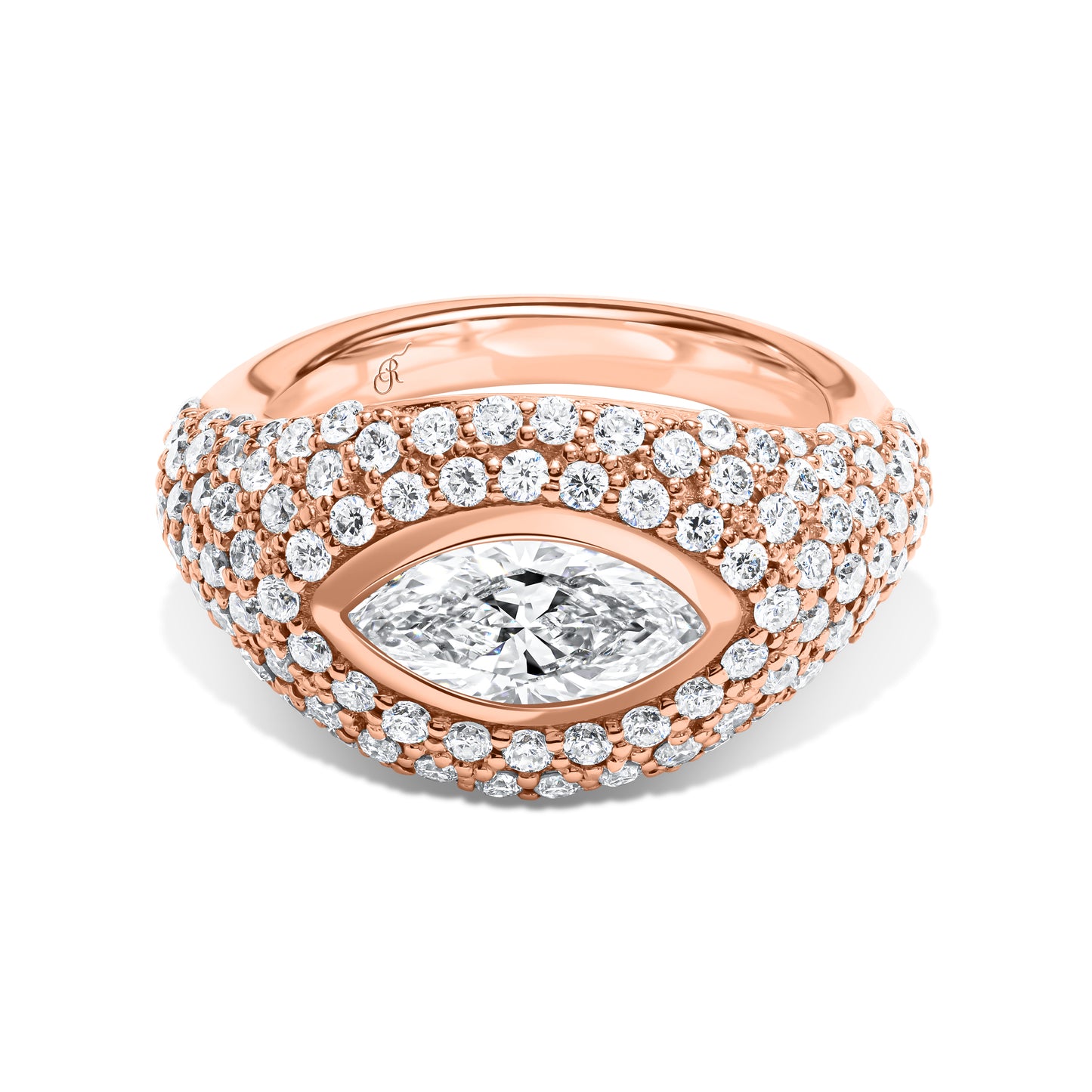 Marquise Diamond Wide Band