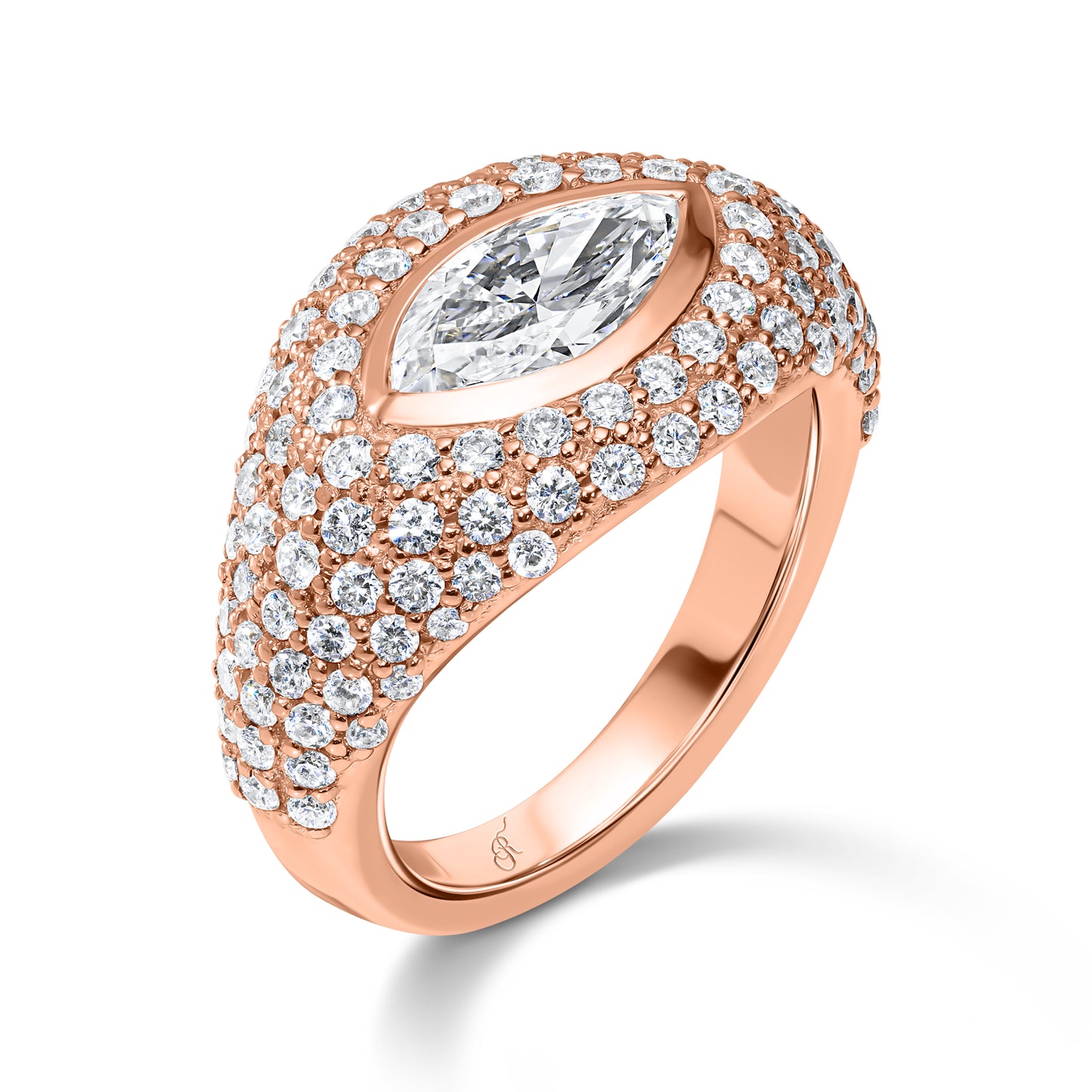 Marquise Diamond Wide Band