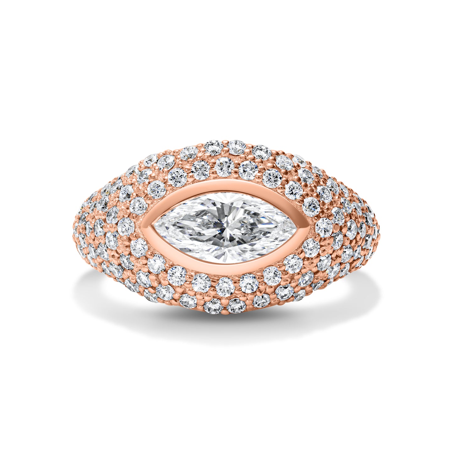 Marquise Diamond Wide Band