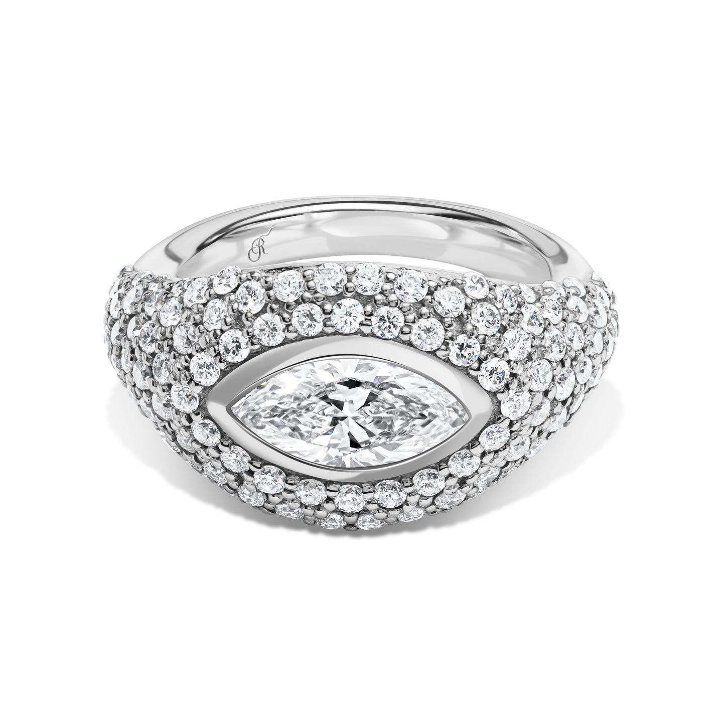 Marquise Diamond Wide Band