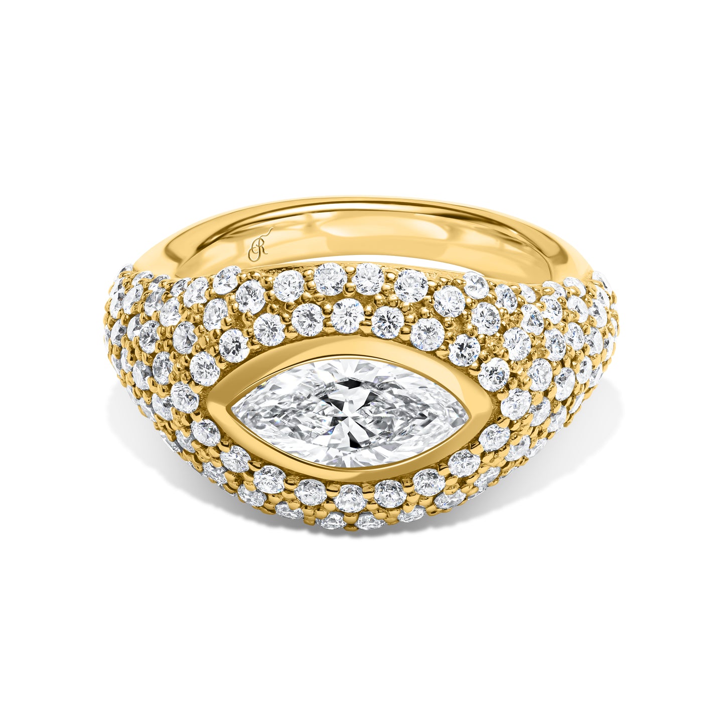 Marquise Diamond Wide Band