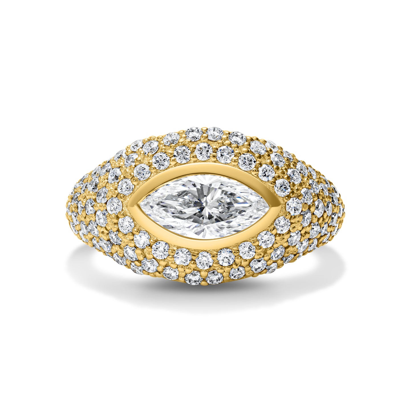 Marquise Diamond Wide Band