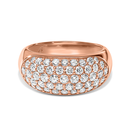 Diamond Pave Dome Ring