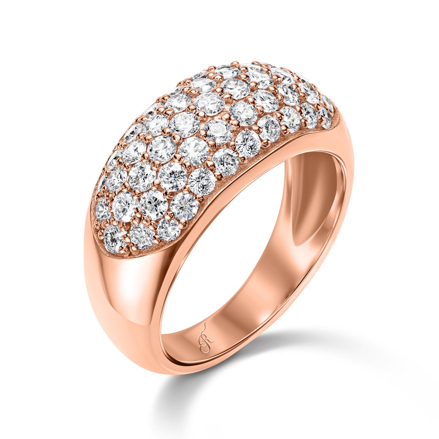 Diamond Pave Dome Ring