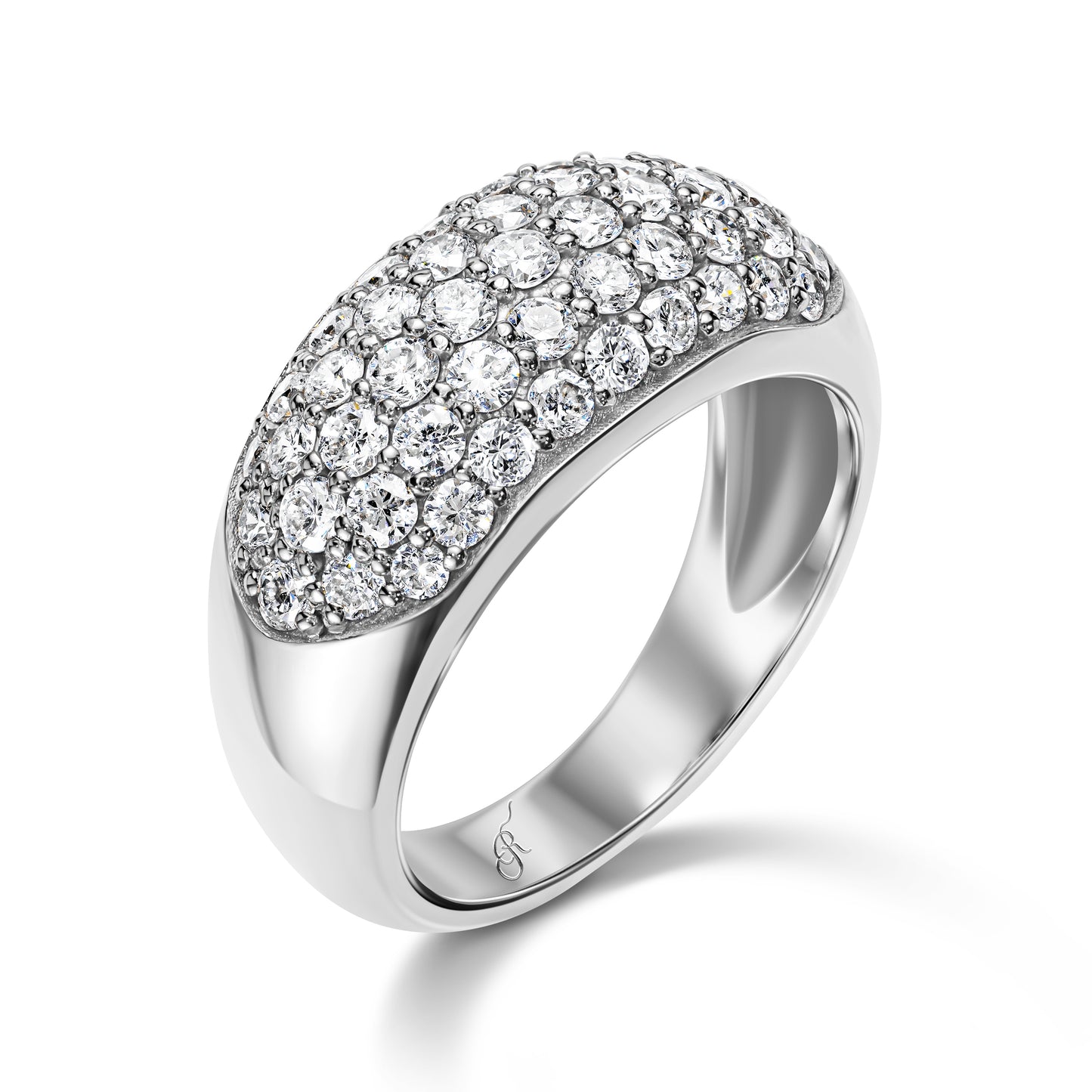 Diamond Pave Dome Ring