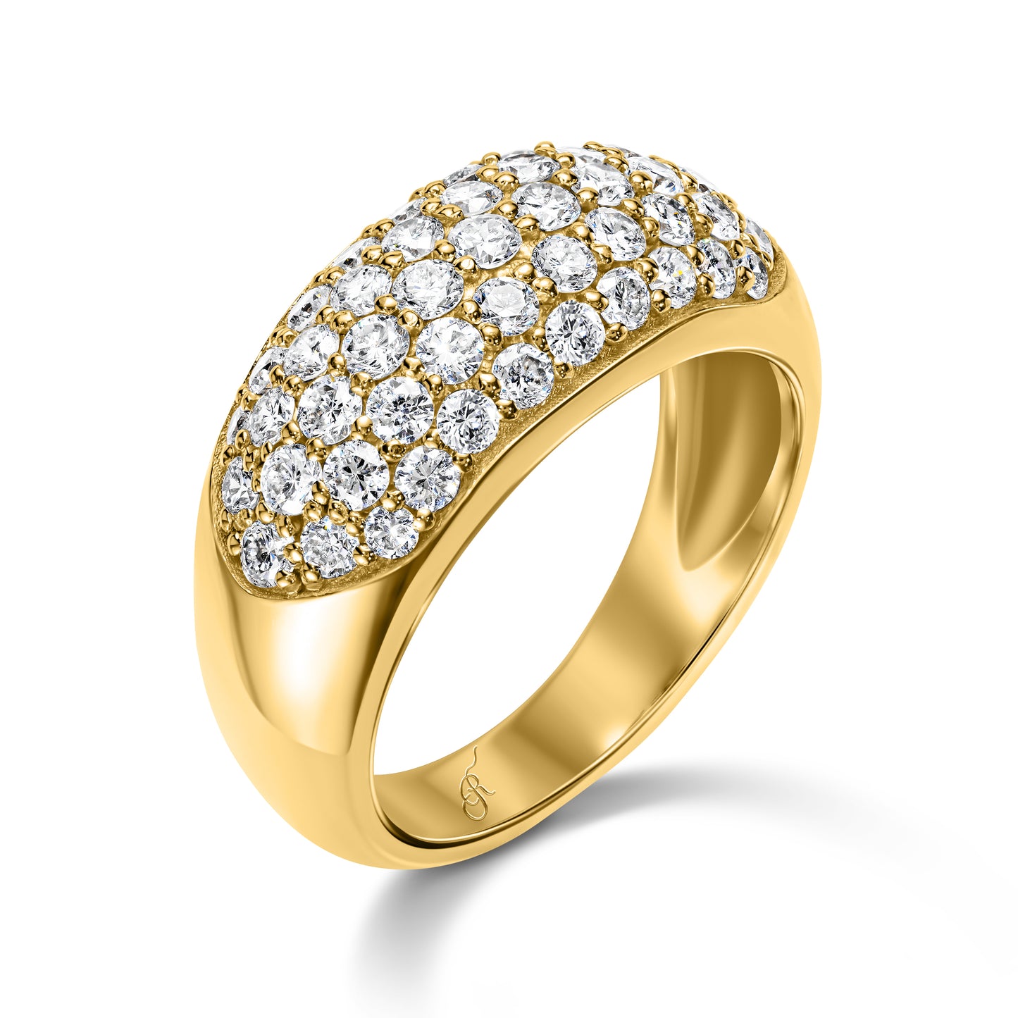 Diamond Pave Dome Ring