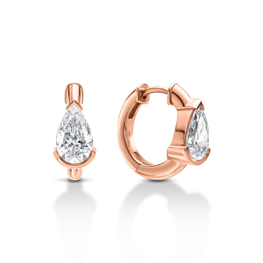 Teardrop Diamond Huggie