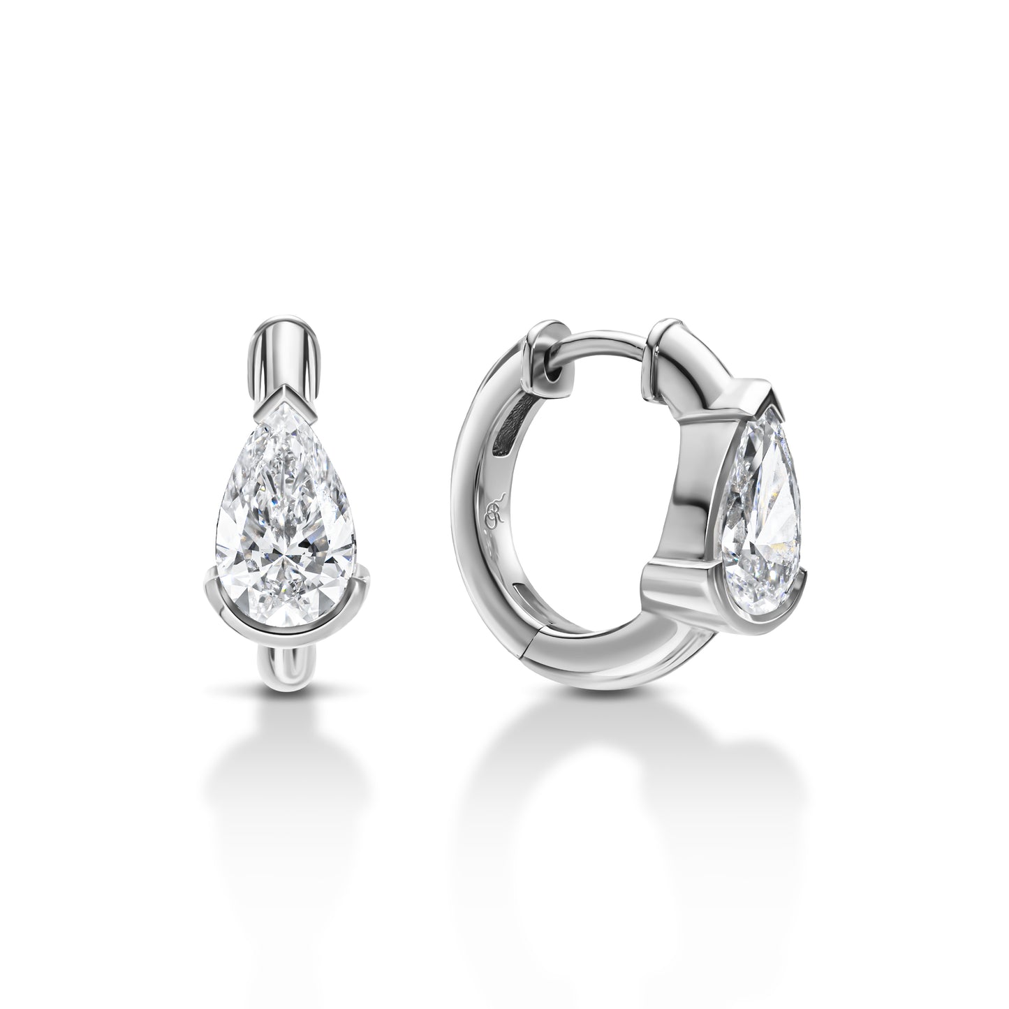 Teardrop Diamond Huggie
