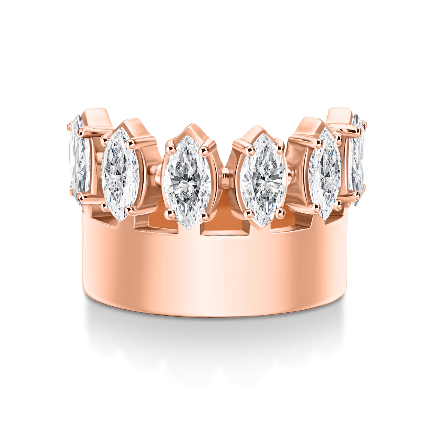 "The Crown" Marquise Diamond Band