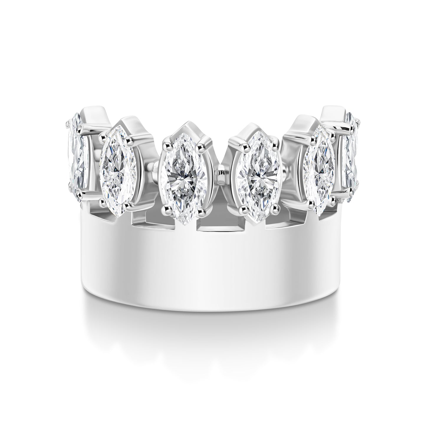 "The Crown" Marquise Diamond Band