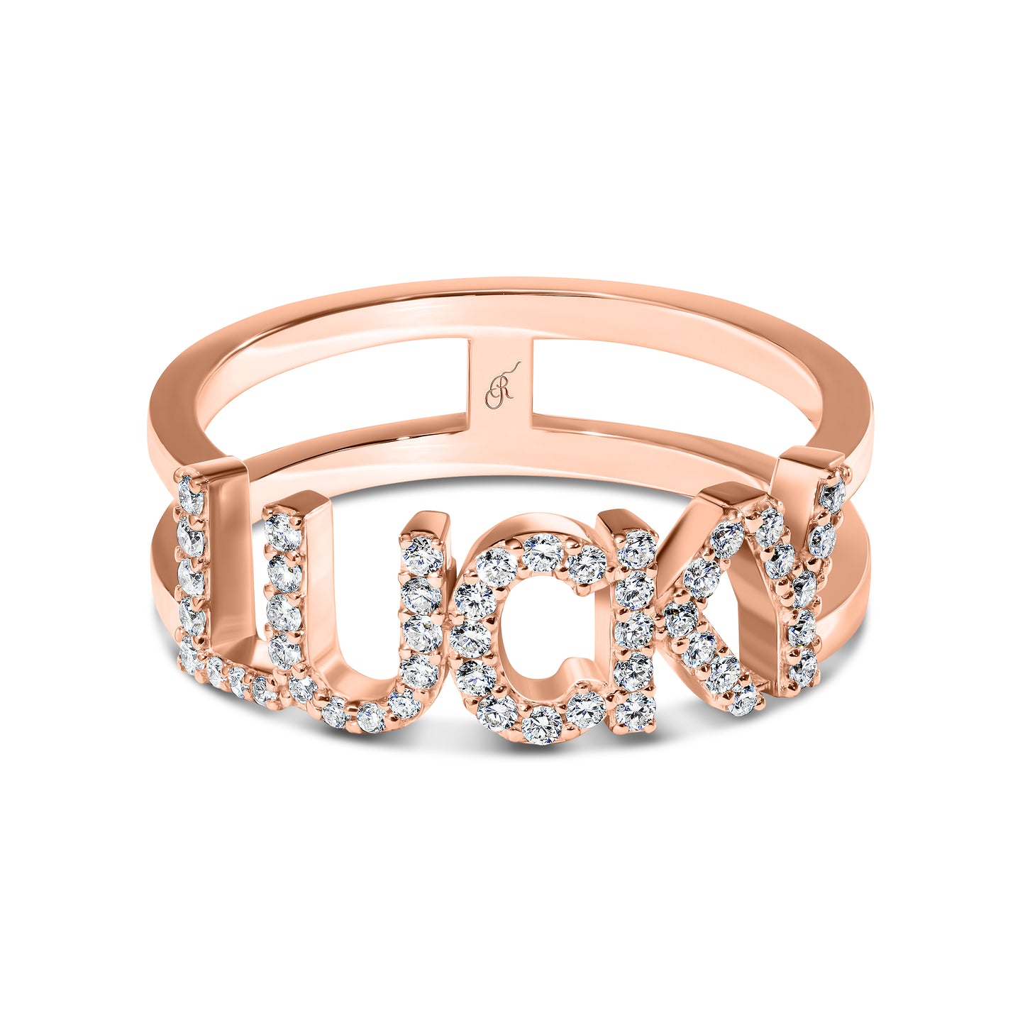 Diamond Pavé ‘LUCKY’ Ring