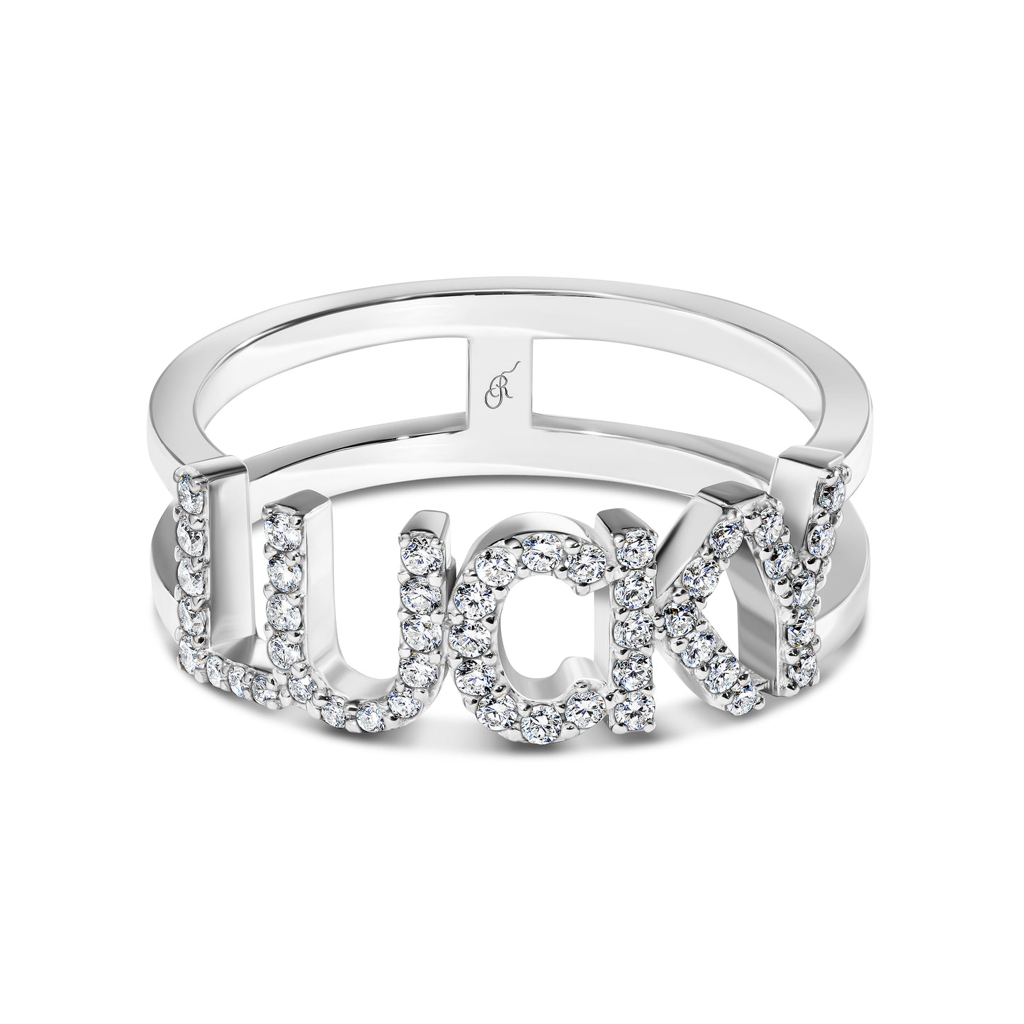 Diamond Pavé ‘LUCKY’ Ring