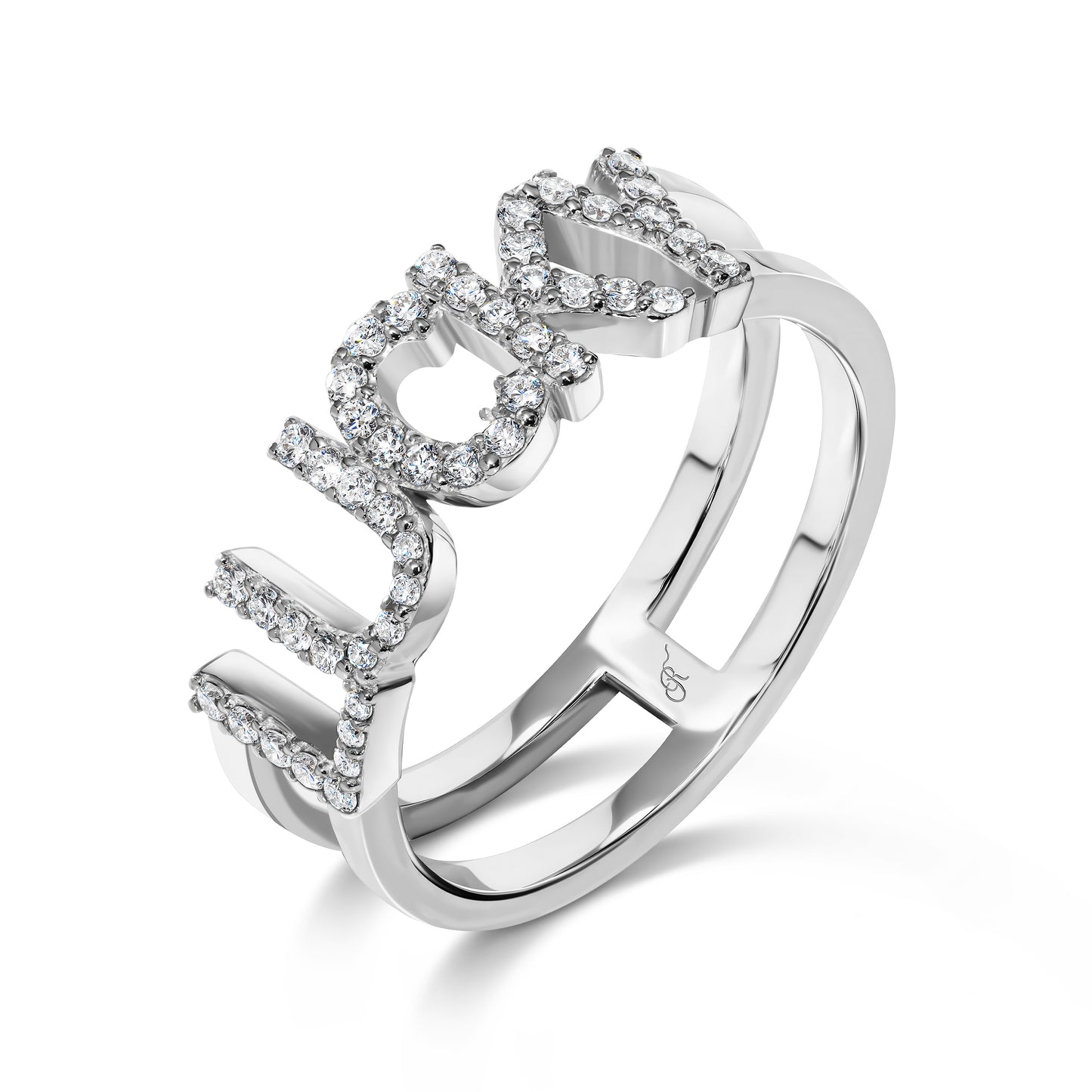 Diamond Pavé ‘LUCKY’ Ring