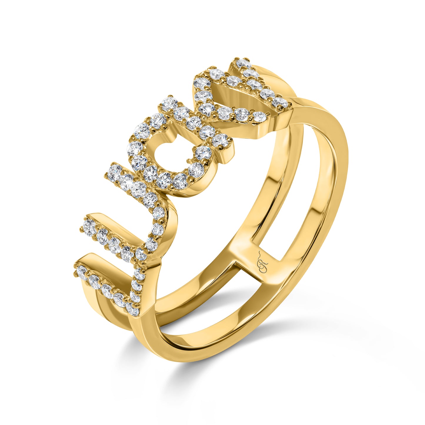 Diamond Pavé ‘LUCKY’ Ring