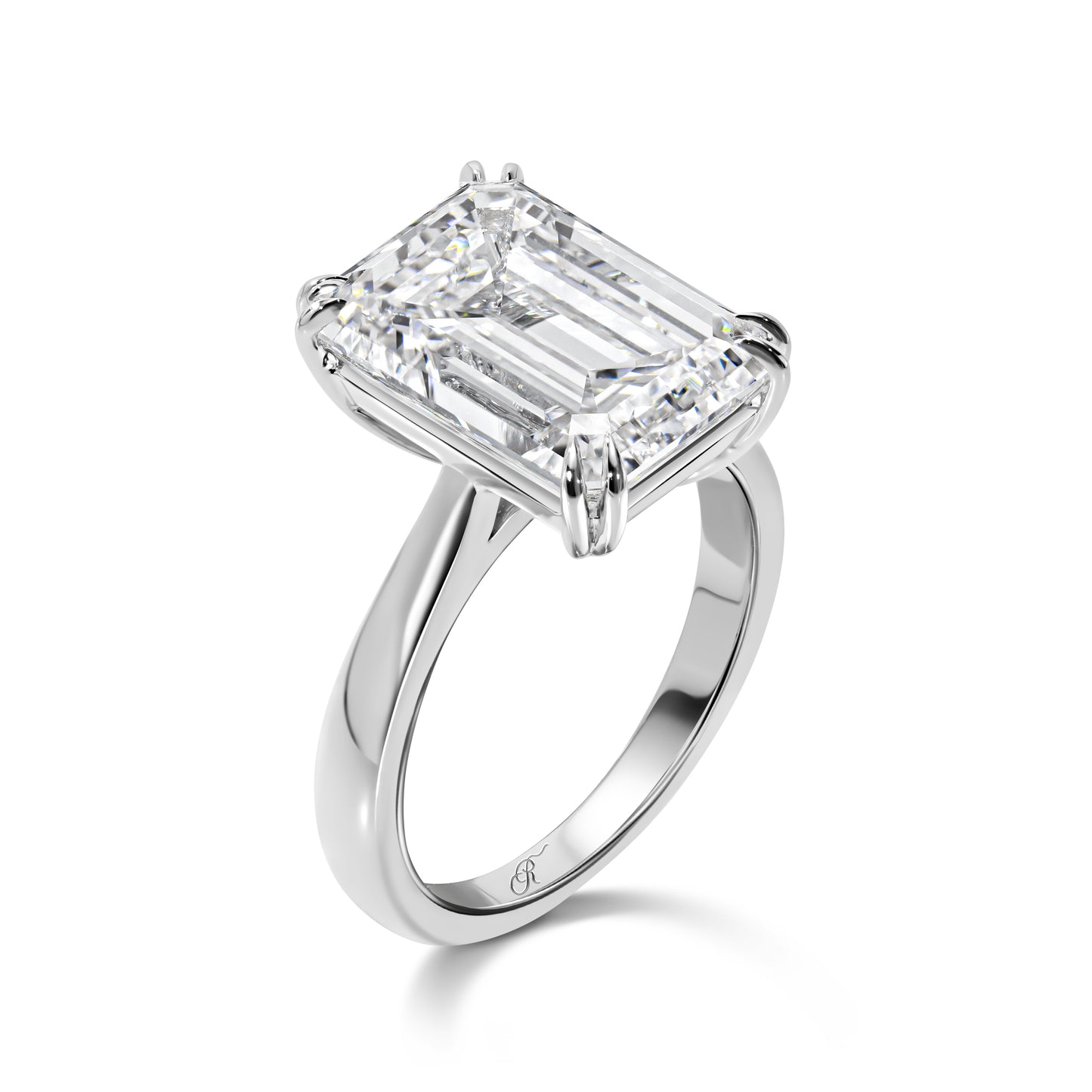 Emerald Cut Diamond Solitaire Ring