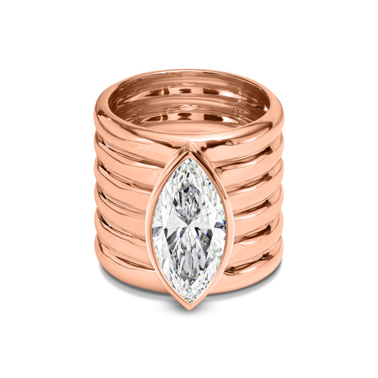 Bold Marquise Diamond Statement Ring