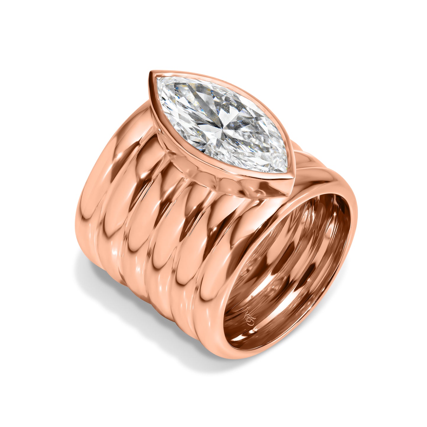 Bold Marquise Diamond Statement Ring