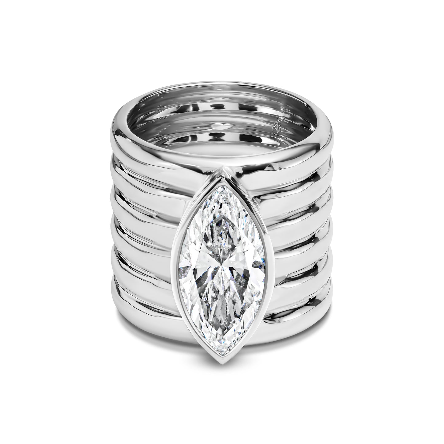 Bold Marquise Diamond Statement Ring