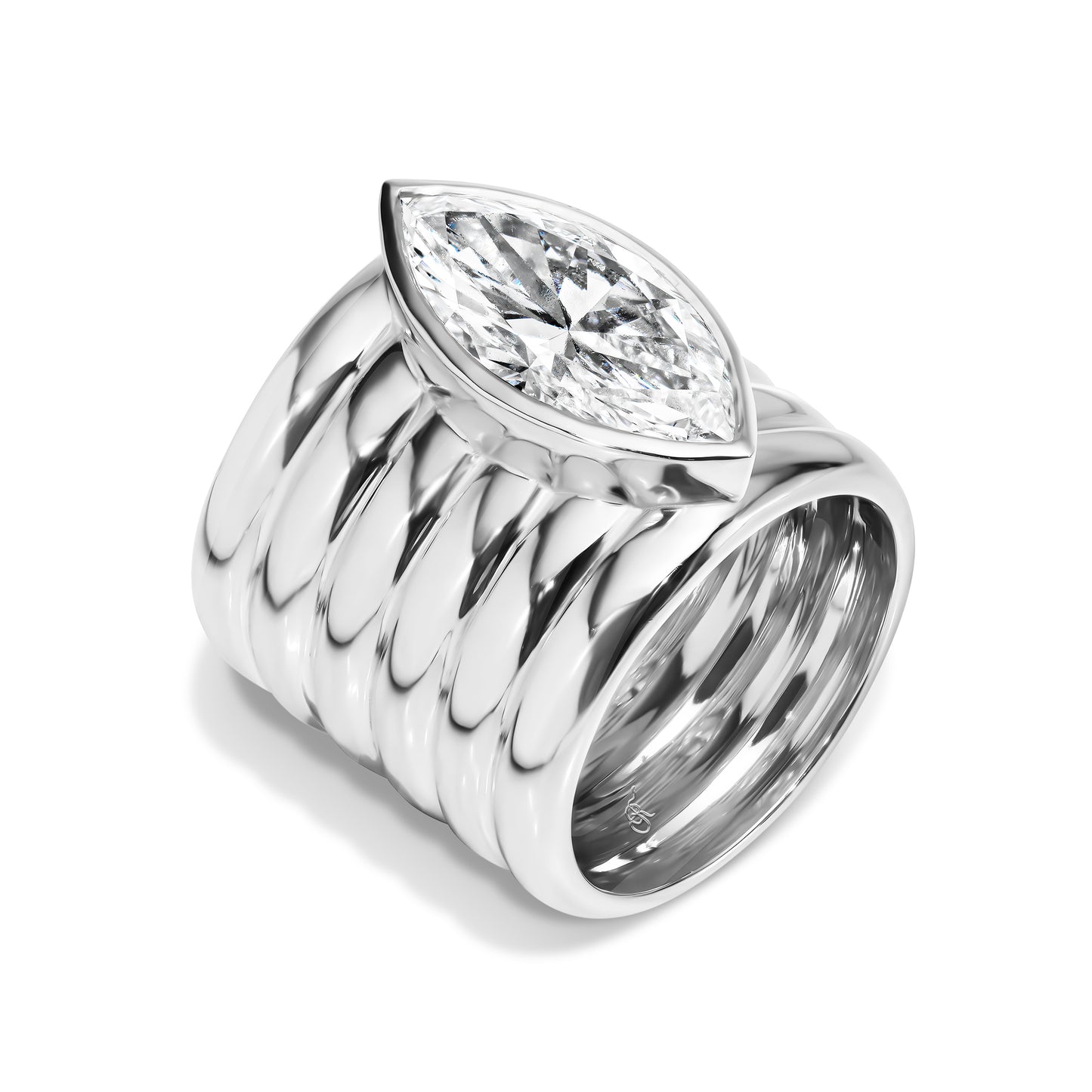 Bold Marquise Diamond Statement Ring