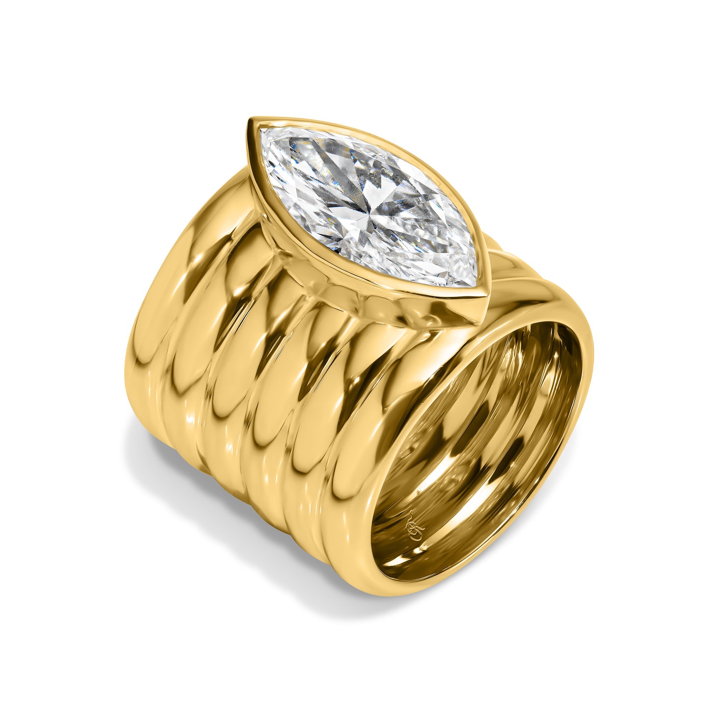 Bold Marquise Diamond Statement Ring