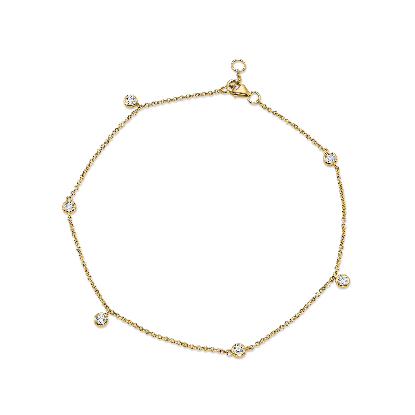 Diamond Bezel Station Anklet