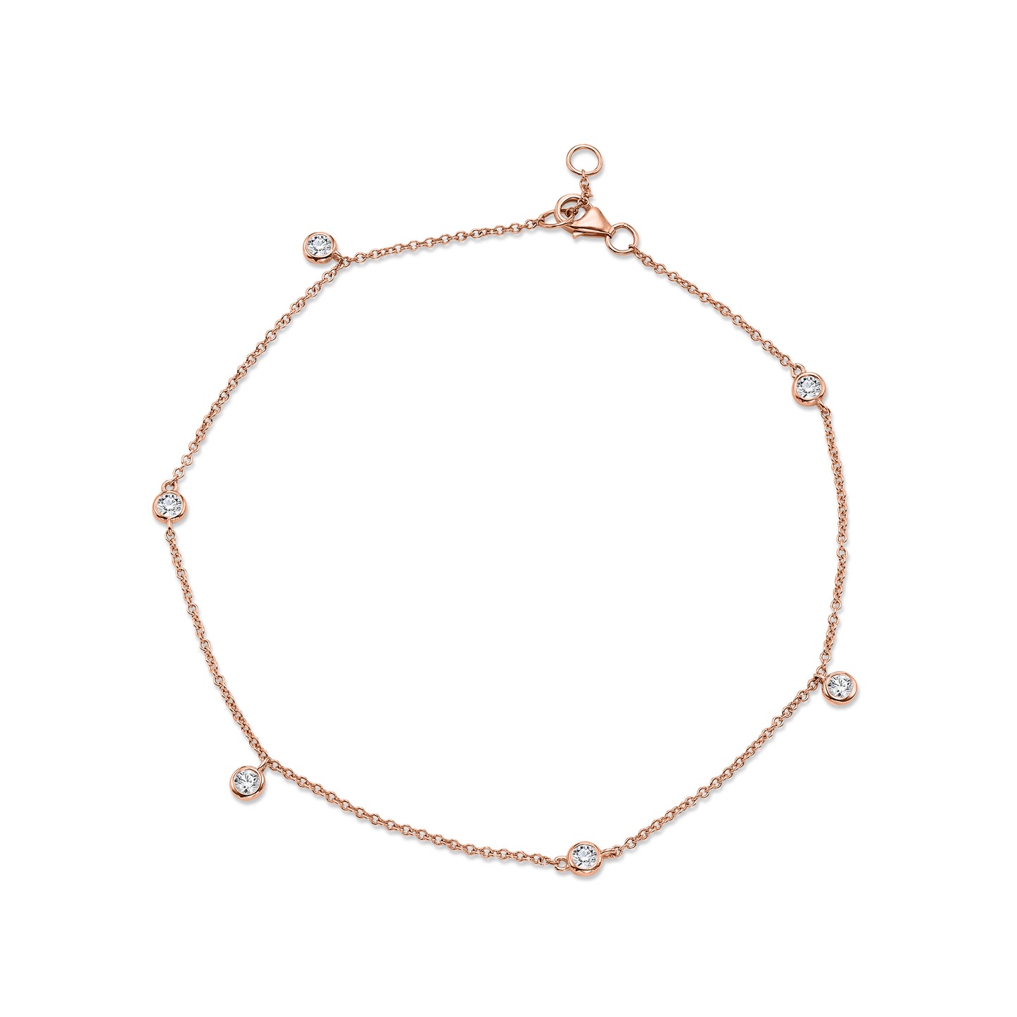 Diamond Bezel Station Anklet