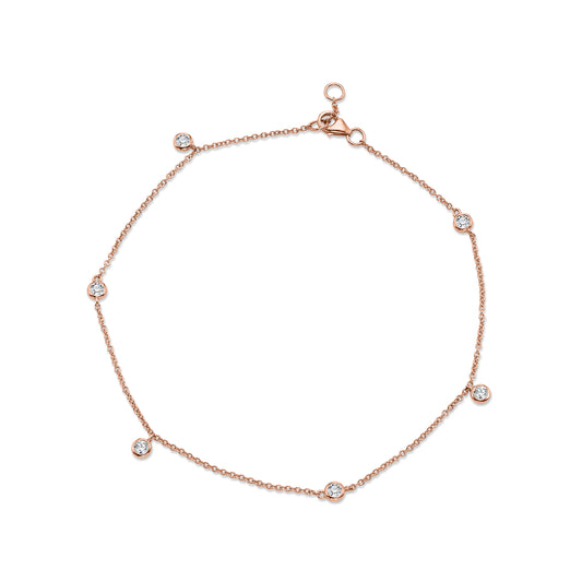 Diamond Bezel Station Anklet
