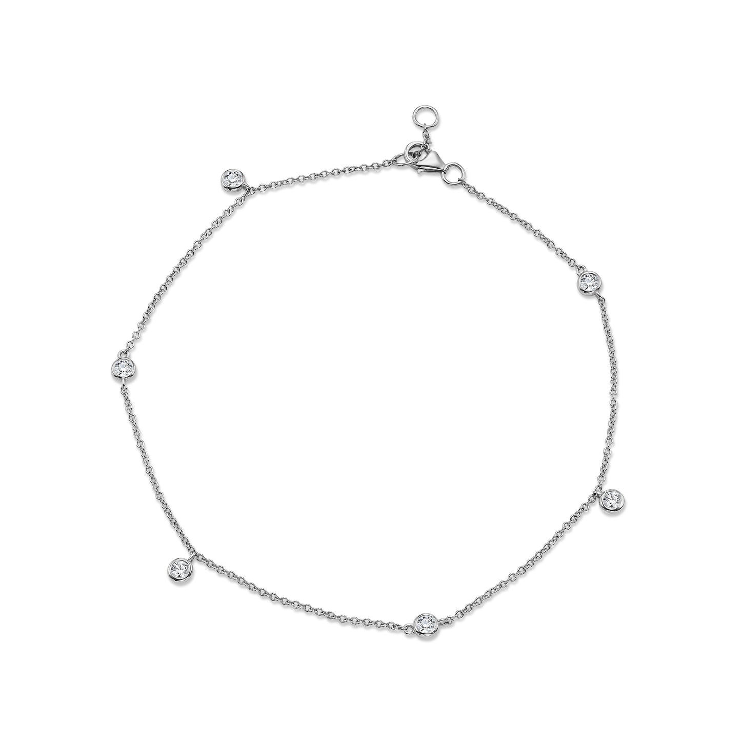 Diamond Bezel Station Anklet
