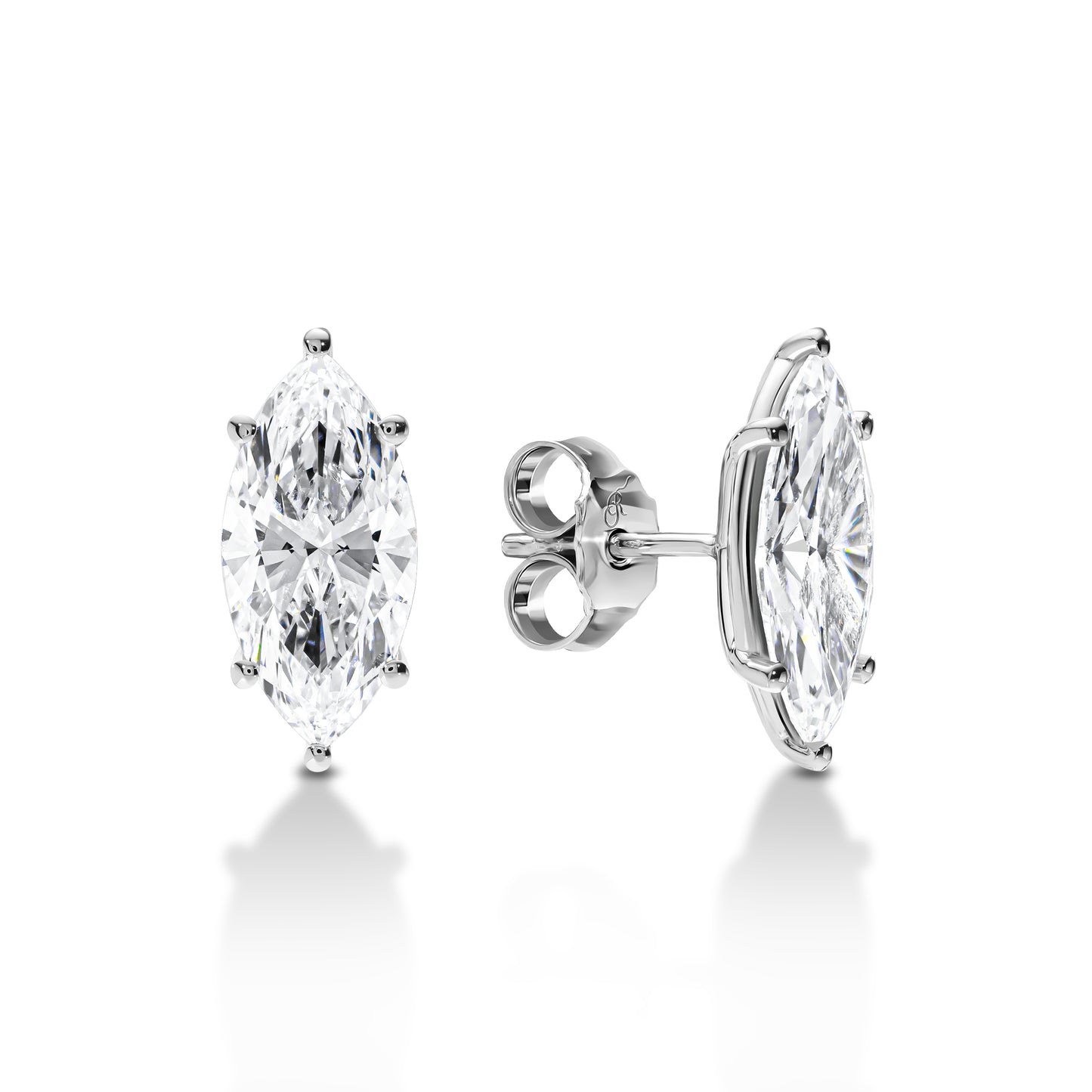 Claw Prong Marquise Diamond Studs