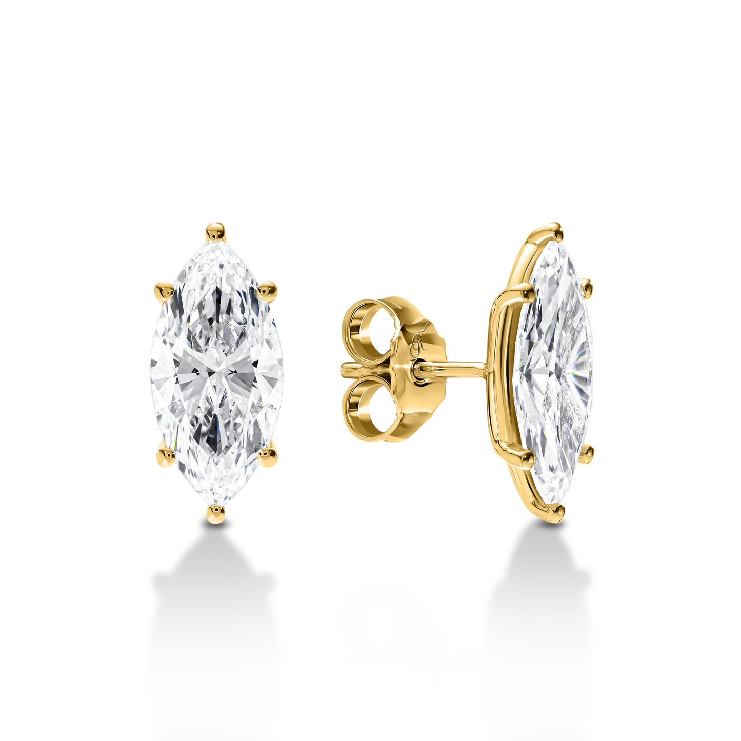 Claw Prong Marquise Diamond Studs