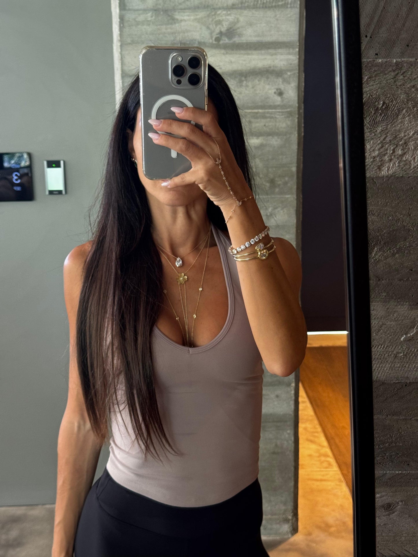 Golden Clover Lariat Necklace