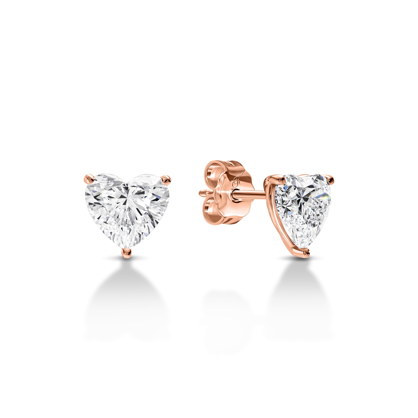 Classic Heart Cut Stud Earring