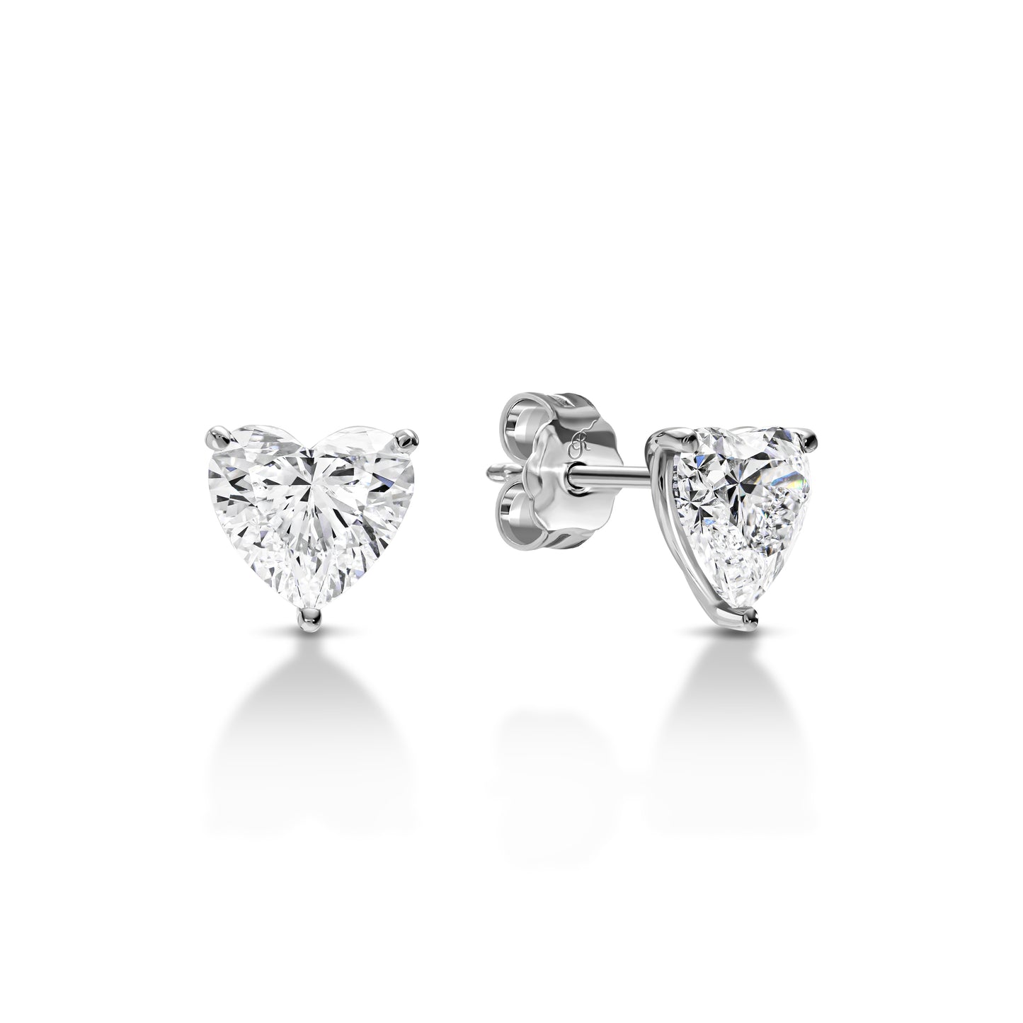 Classic Heart Cut Stud Earring