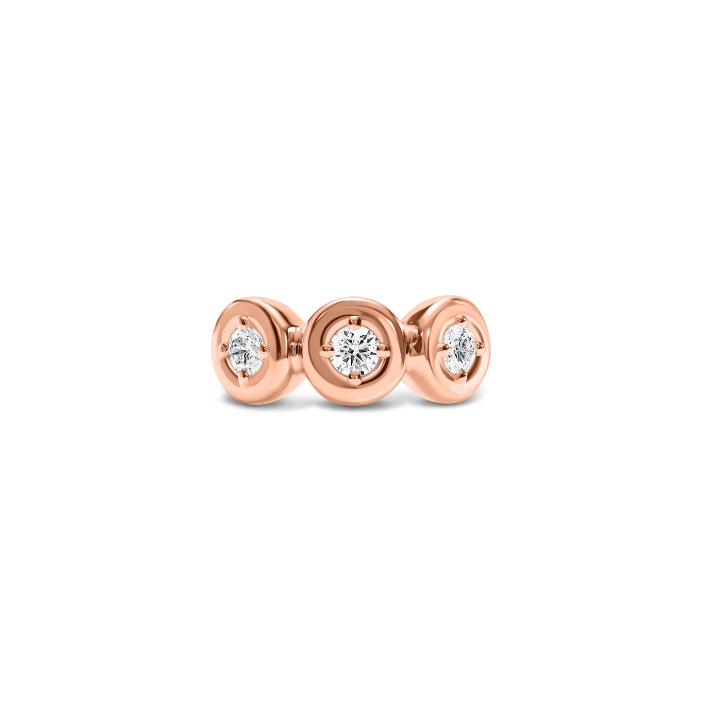 Triple Diamond Bezel Ear Cuff