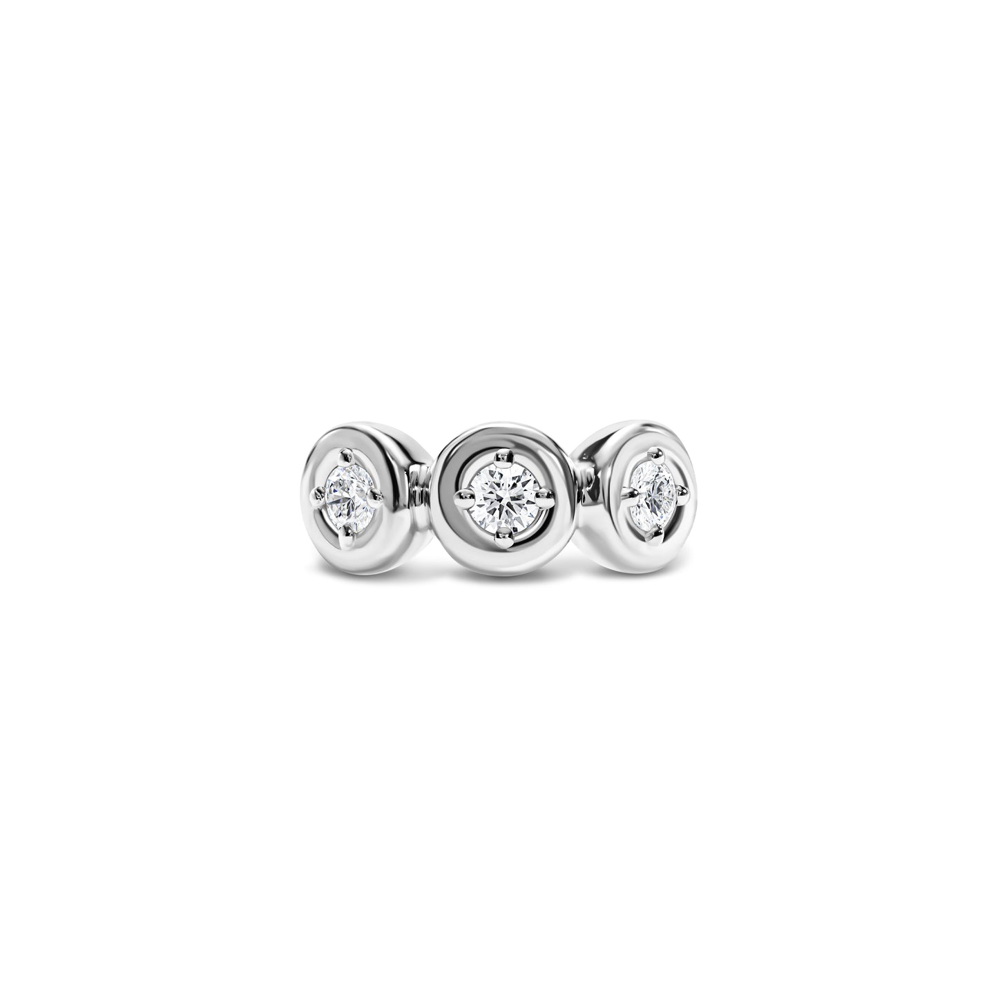 Triple Diamond Bezel Ear Cuff
