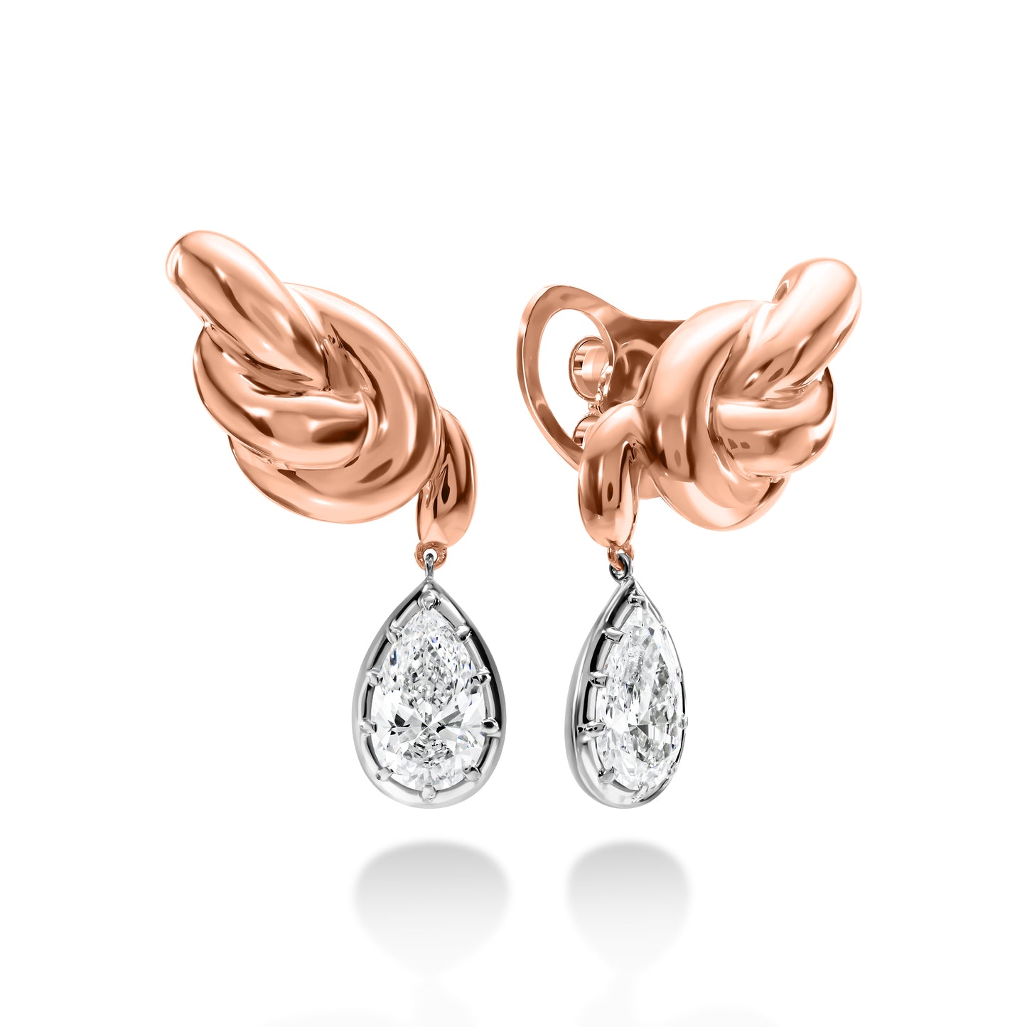 Modern Swirl Teardrop Earring