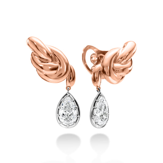 Modern Swirl Teardrop Earring