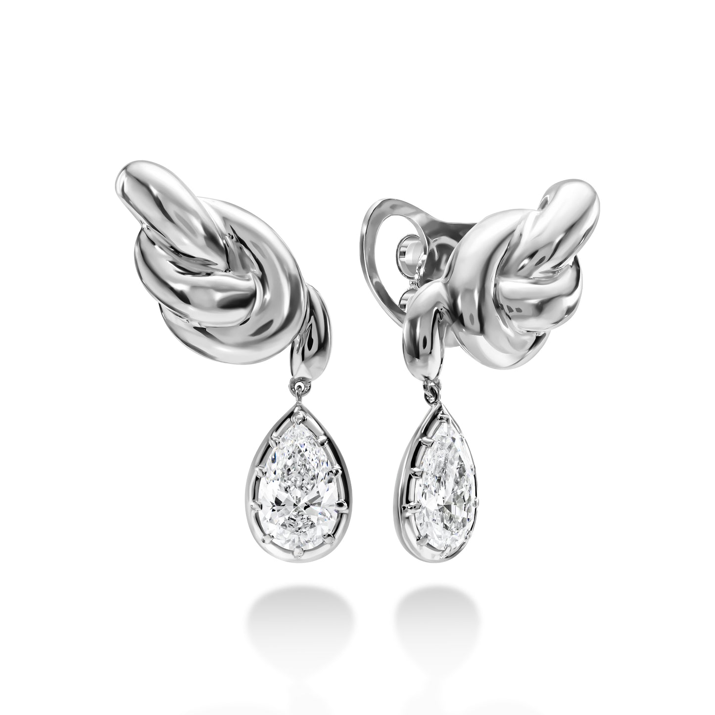 Modern Swirl Teardrop Earring