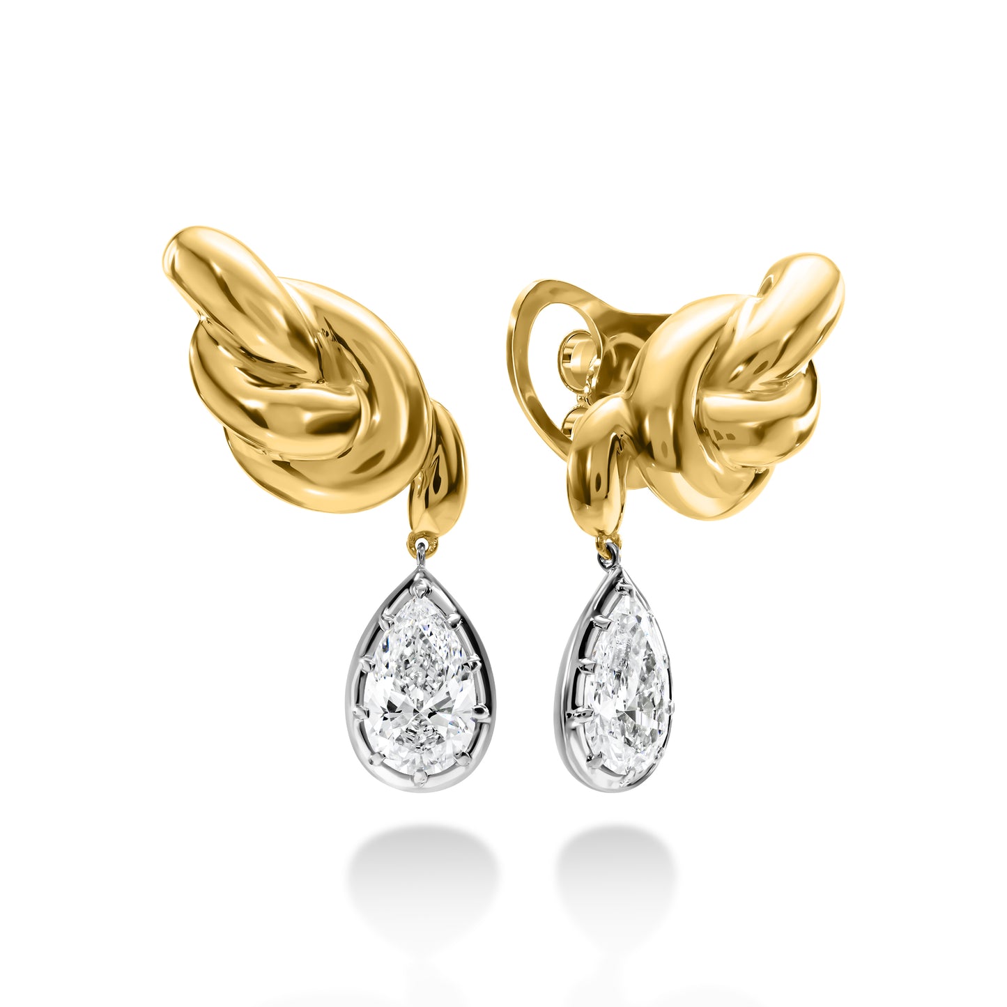 Modern Swirl Teardrop Earring