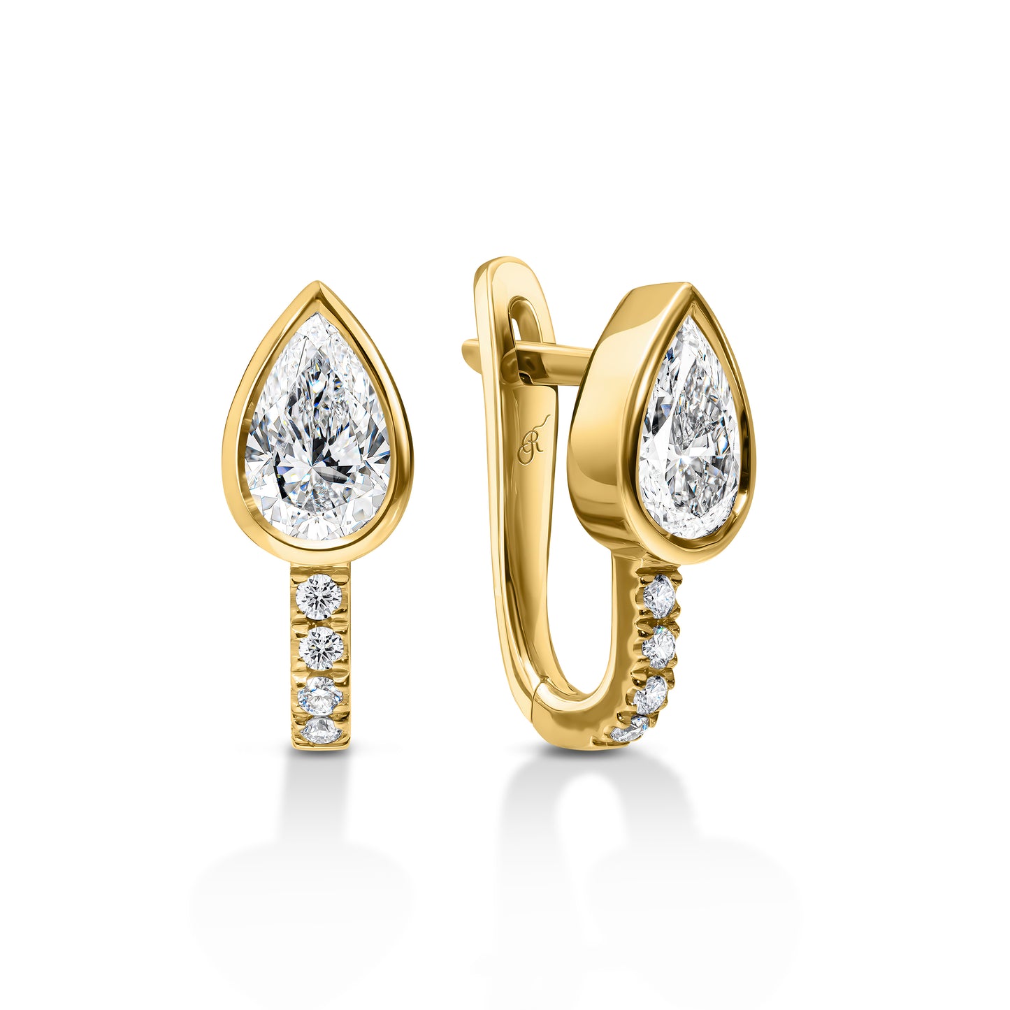 Pear Diamond Drop Earrings
