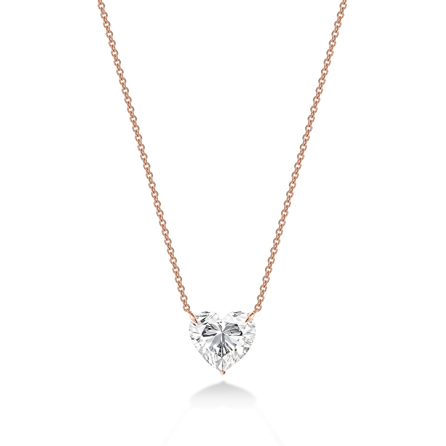 Heart Diamond Solitaire Necklace
