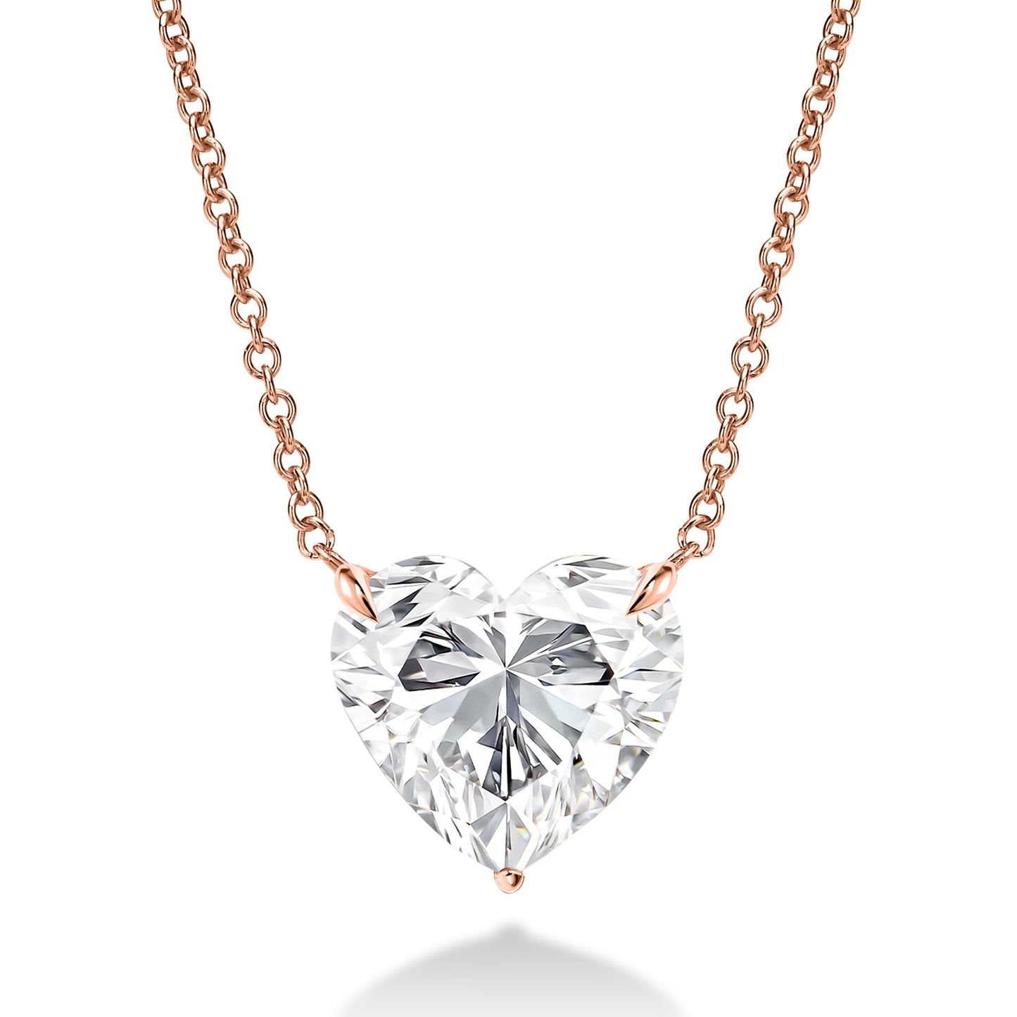 Heart Diamond Solitaire Necklace