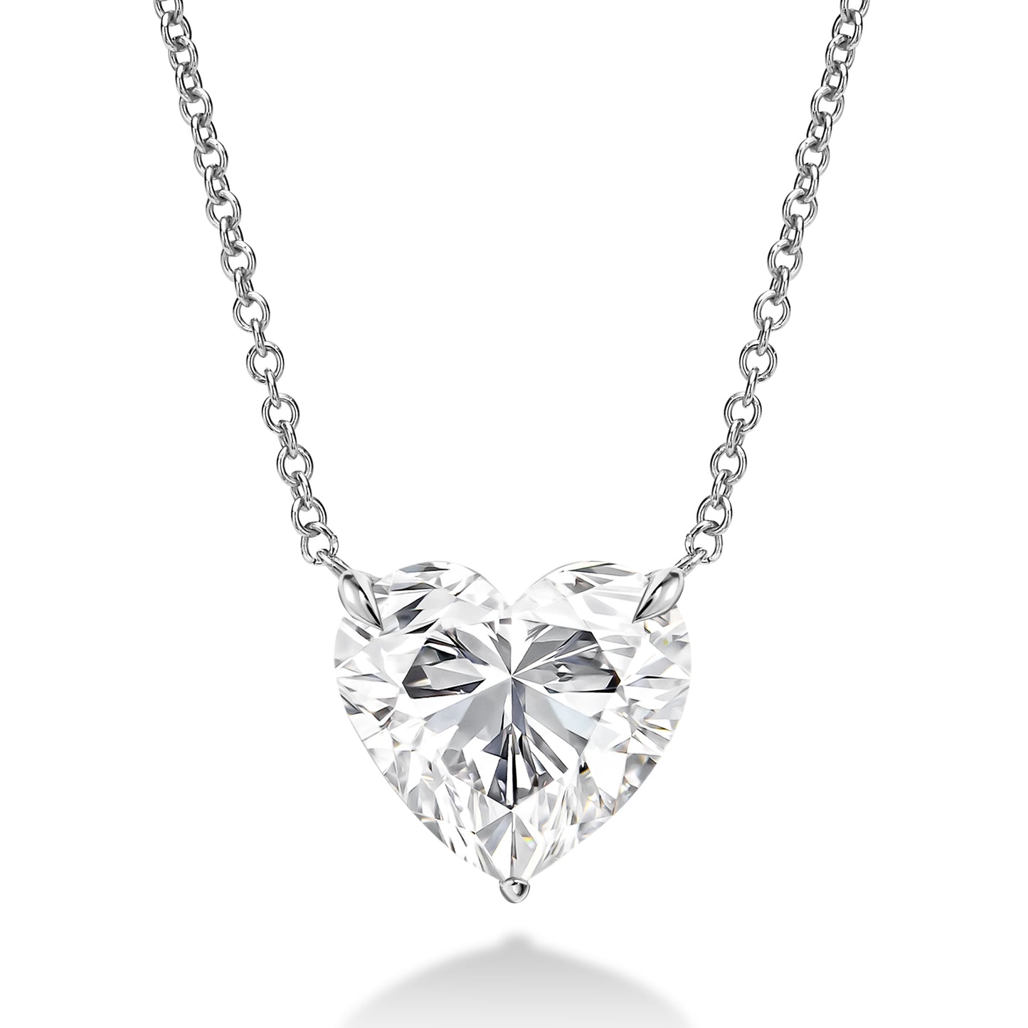 Heart Diamond Solitaire Necklace