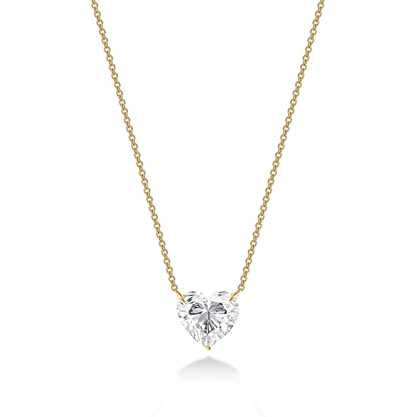 Heart Diamond Solitaire Necklace
