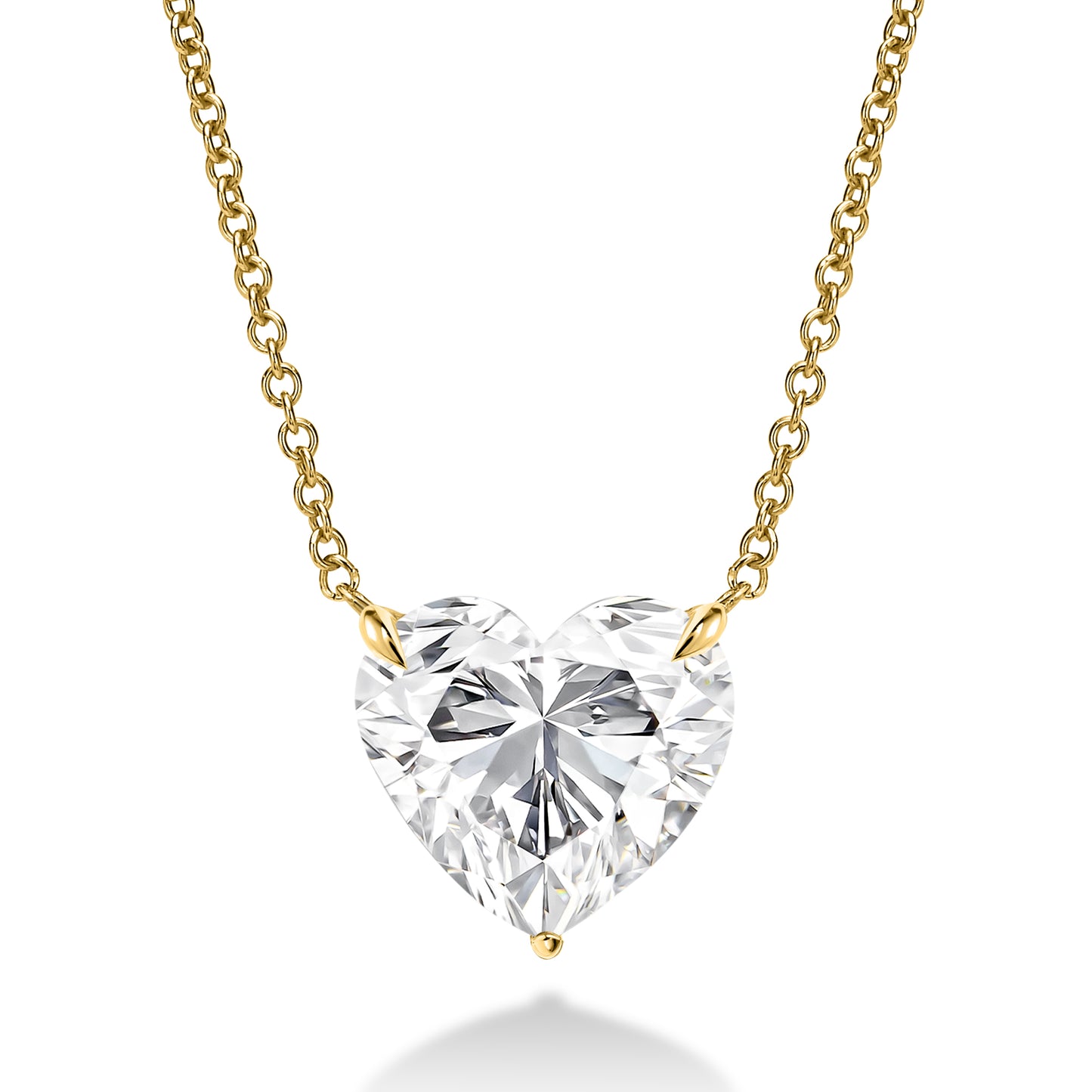 Heart Diamond Solitaire Necklace