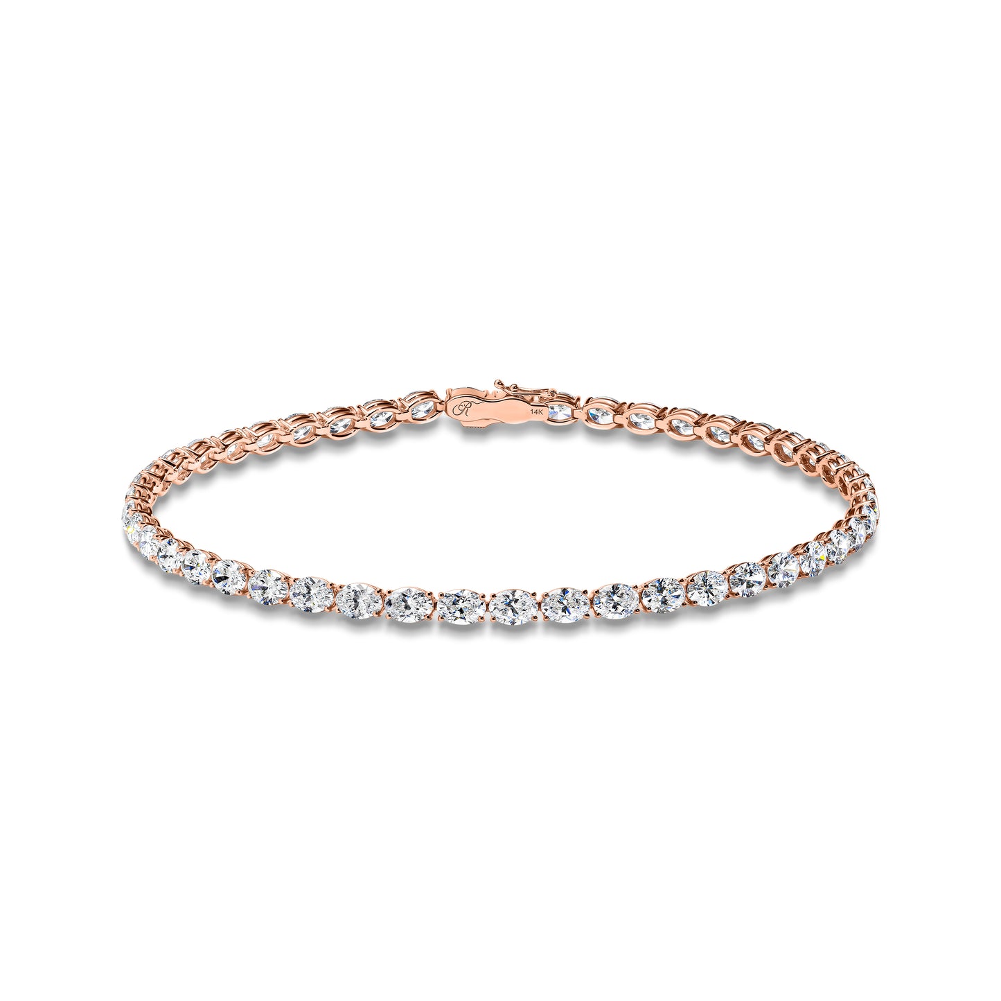 Oval Diamond Tennis Necklace